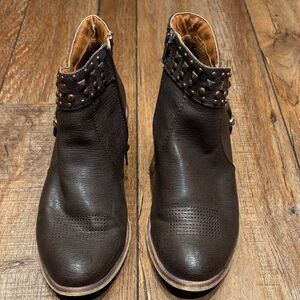 BareTraps Dark Brown Ankle Boots with Studs